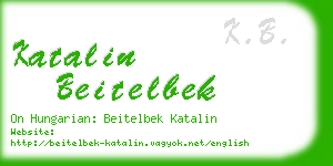 katalin beitelbek business card